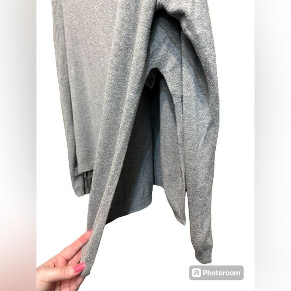 Eileen Fisher Torma Bateau Neck Box Slouchy Sweater Top in Gray Size Medium - Picture 4 of 9